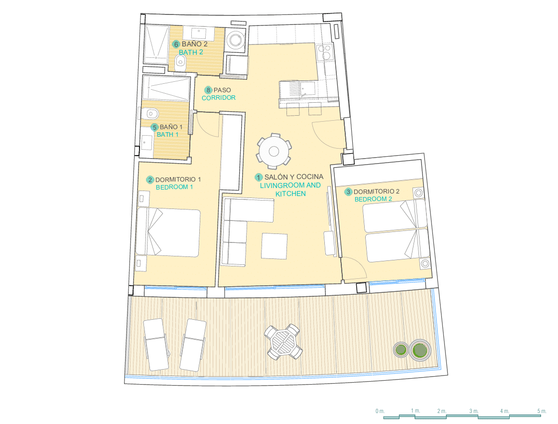 Isea Calma | 350 meter van het strand