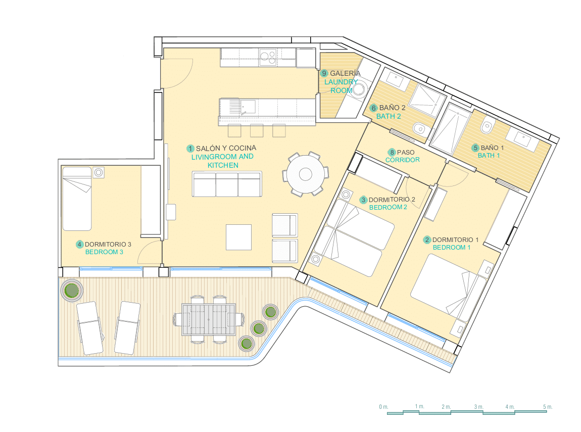 Isea Calma | 350 meter van het strand